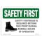 Signmission OSHA Footwear Is Required W/ Symbol 18in X 12in Rigid Plastic, 18" W, 12" H, Landscape OS-SF-P-1218-L-10897 - alternate 1